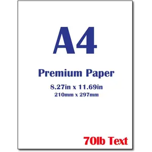 A4 (8.3"x 11.7") Printer Paper-28lb Bond / 70lb Text (105 gsm) Bright White - 100 Sheets