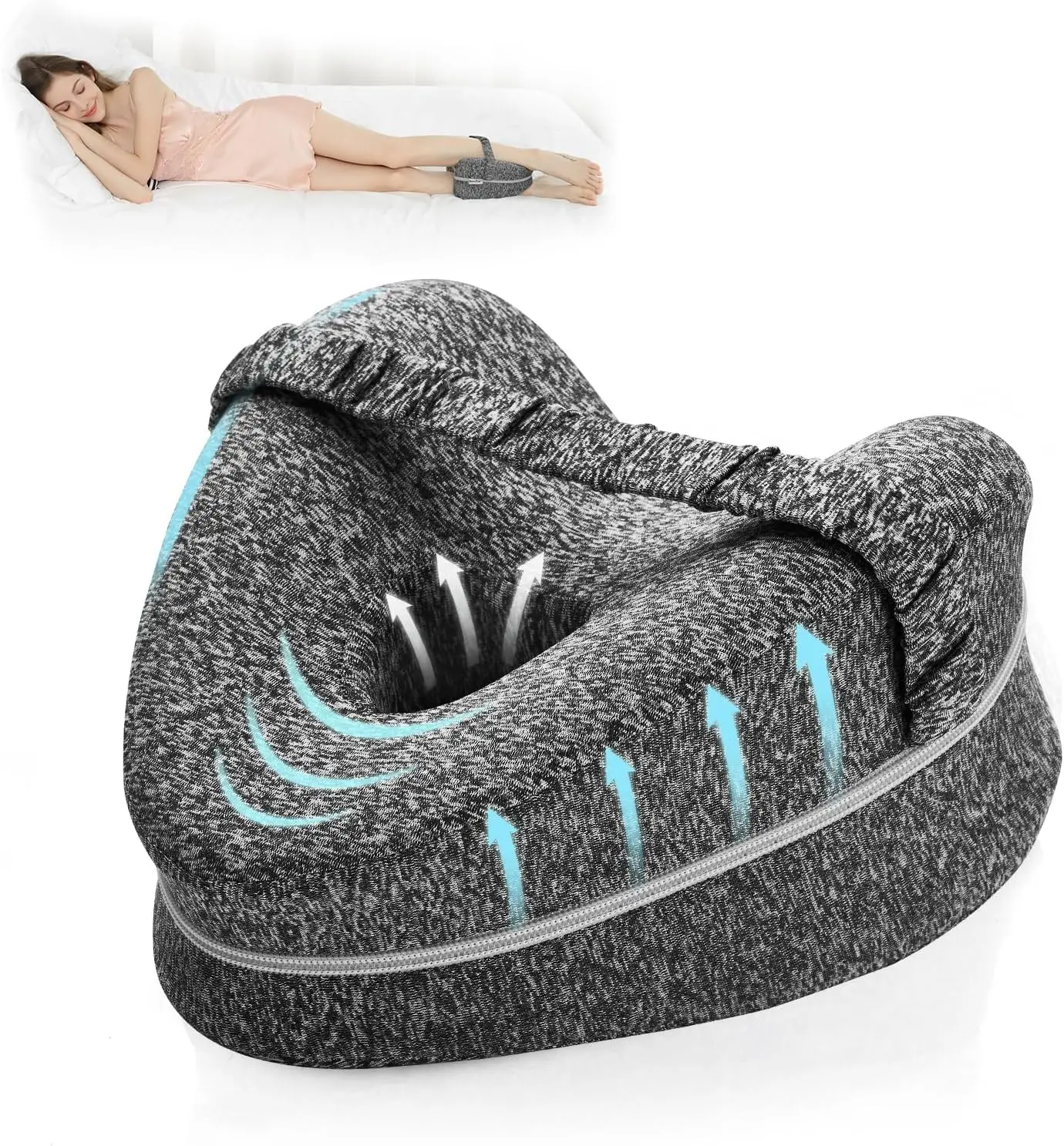 Knee Pillow for Side Sleepers - Back Relief Leg Positioner Pillow for Hip, Sciatica Pain Support, Lower Back, Knee, Joint & Spine Comfort, Back Relief Leg Positioner Pillows