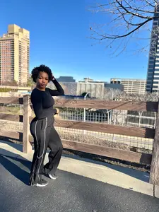 Nylon Track Pants w/Piping (S-L)