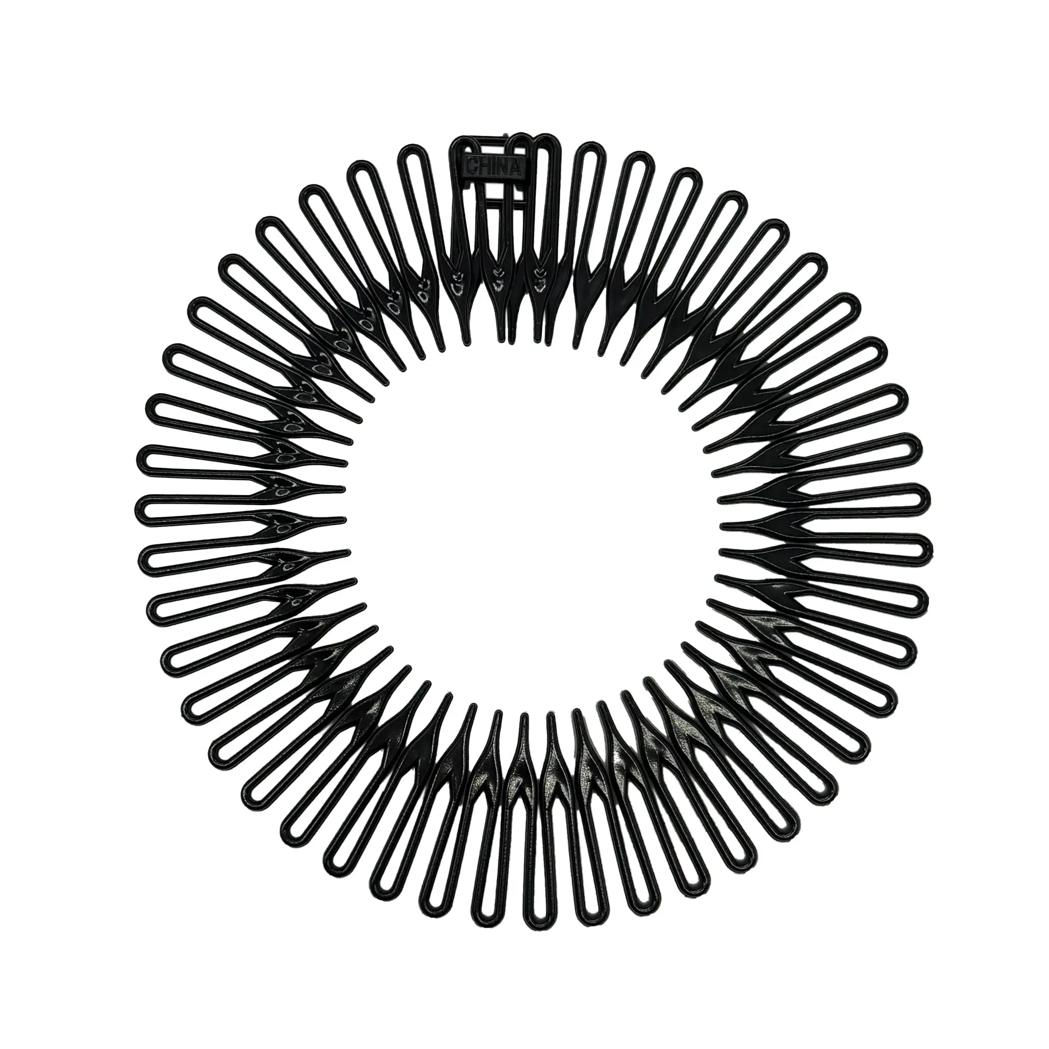 Set of 5 Circular Stretch Comb Hairband Ponytail Holder
