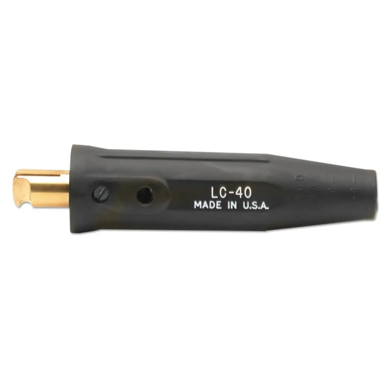 LC-40 Male Cable Connector, Single Oval Point Screw Connection, 1/0 to 2/0 AWG
