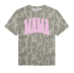 MAMA Camo Mossy Oak T-Shirt 3D All Over Print Unisex for Men & Women Oversize Drop Shoulder Vintage Yarn Streetwear, Hunting 3D Tee, Camo Shirt