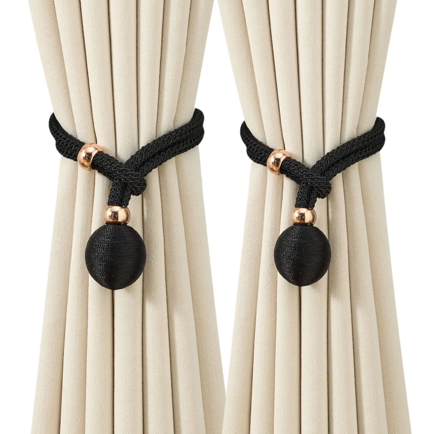 Modern DIY Curtain Tiebacks Set of 2, Simple Egg-Shaped Design, Easy Home Decor Accessories, Ready-To-Use Straps for Window Decoration, Interior Decoration Accessories, Window Decorations Supplies