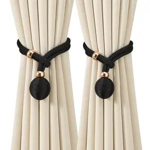 Modern DIY Curtain Tiebacks Set of 2, Simple Egg-Shaped Design, Easy Home Decor Accessories, Ready-To-Use Straps for Window Decoration, Interior Decoration Accessories, Window Decorations Supplies