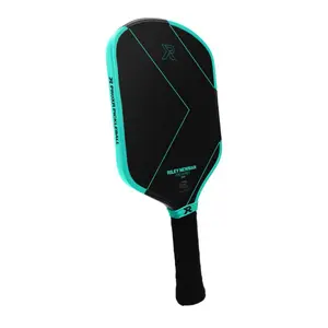ProXR Riley Newman Pro Pickleball Paddle - Black and Teal Design with Enhanced Grip and Performance