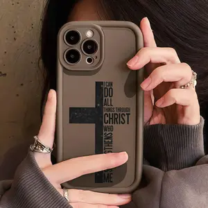 Phone Case Philippians 4:13 Cross Phone Case For iPhone 16 Pro Max 17 15 14 13 12 11 PRO PLUS MAX Christian Faith Design Phone Case For iPhone 17 16 15 14 13 12 11 PRO PLUS MAX Phone Case #TYJTSJ8
