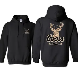 Cooors Banquet Whitetail Buck Deer Hoodie, Perfect for Beer Enthusiasts, Ideal for Casual Outings, Gift for Friends, Outdoor Adventures, Menswear Tops