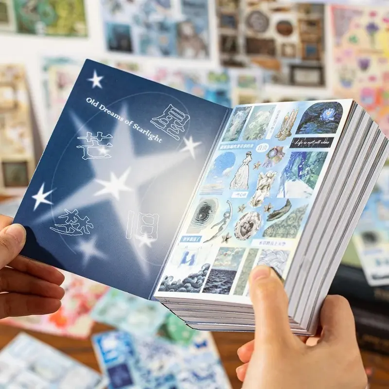 30 pages Starry Old Dreams Sticker Book - die-cut sticker for journaling, diy decoration & scrapbooking