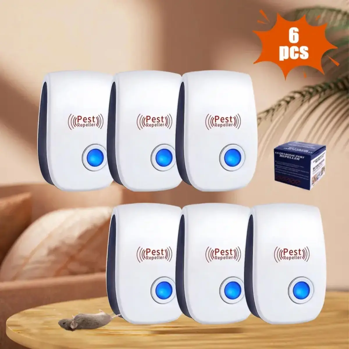 Ultrasonic Rat Repellent - Chemical-Free Pest Control Agent, Natural Rodent and Insect Deterrence, Easy Install Insect Prevention Home Care Supply, Works in Kitchens and More Silent Physical No-Residue Solution