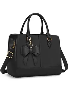 Women's Waterproof Handbag, PU Leather Top Handle Bag, 13 Inch Medium Shoulder Backpack, Fashion Tote Bag for Work Business Casual, Laptop Shoulder Handbag