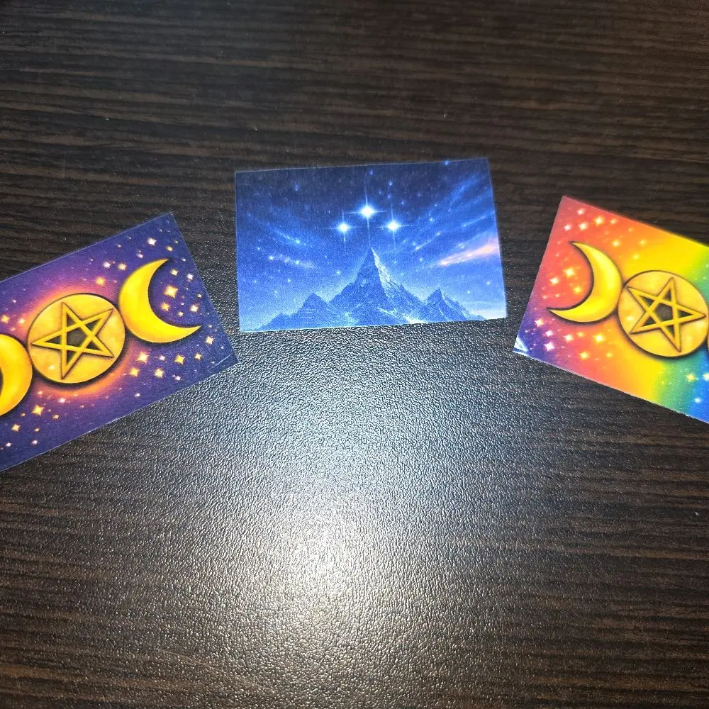 Celestial Stickers - Moon Phase Stars - Starry Night Mountain Decoration