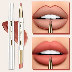 6 Color Lip Pencil Matte Lip Liner Pencil Smooth Color Silk Lipstick Pen Durable Pigment Lip Makeup