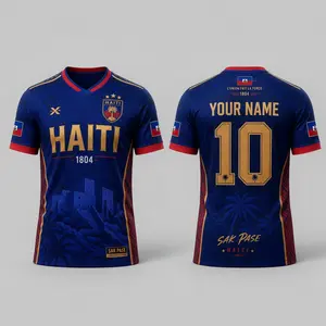 [Custom Name&Number] Personalized Haiti 1804 Jersey, Haitian Heritage Sports Shirt, Custom Soccer Fan Jersey, Caribbean Streetwear Tee, Haiti Pride Gift For Dad, Fathers Day