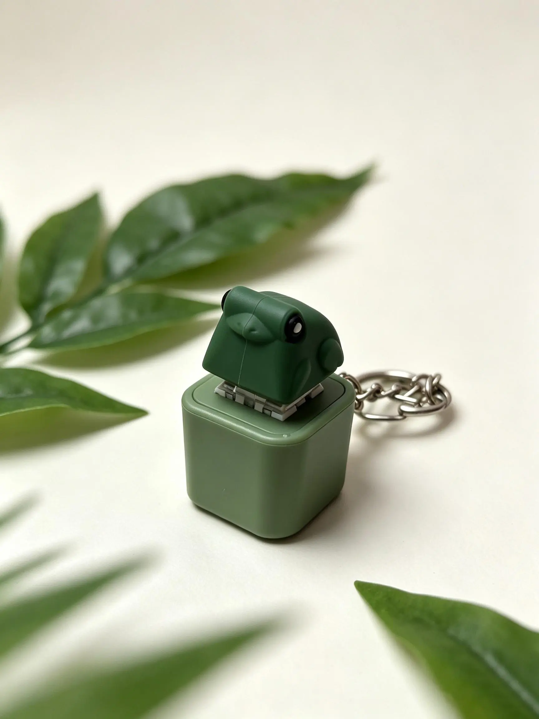 [Dealsforyou] Cute Frog Amphibians Color-Changing Sound Button Keychain - Keyboard-Like Clicky Switch, Tangle Fidget Toy, 4.5×2.5×2.5 Cm Portable Mini Purse Keychain, 2026 Trending Daily Unisex Stress Relief Animal Gift, Business Pick, Restock, DFYD
