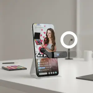 Rechargeable Smart Automatic ScreenClicker Rapidly simulates continuousfinger taps ldeal for iPhone and iPad livestreaming apps,video broadcasts,rewardtasks, likes, gaming, and shoppingscenarios