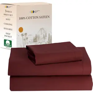 Soft & Durable 100% Cotton King Sheets - Cooling, Deep Pocket. California Design Den King Size Sheets.