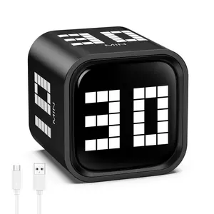 Flip Motion Digital Timer, 3 Mode Loud/Vibrate/Silent Countdown Timer, USB-C Rechargeable, for Kitchen Study Workout ADHD Focus