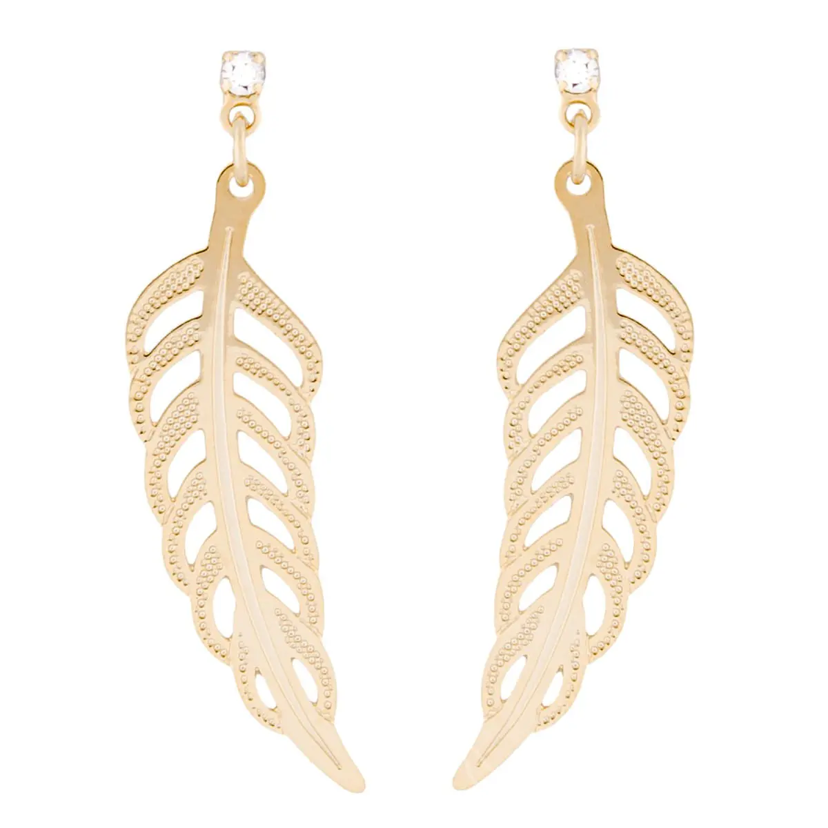 Angel Feather Earrings (Gold)