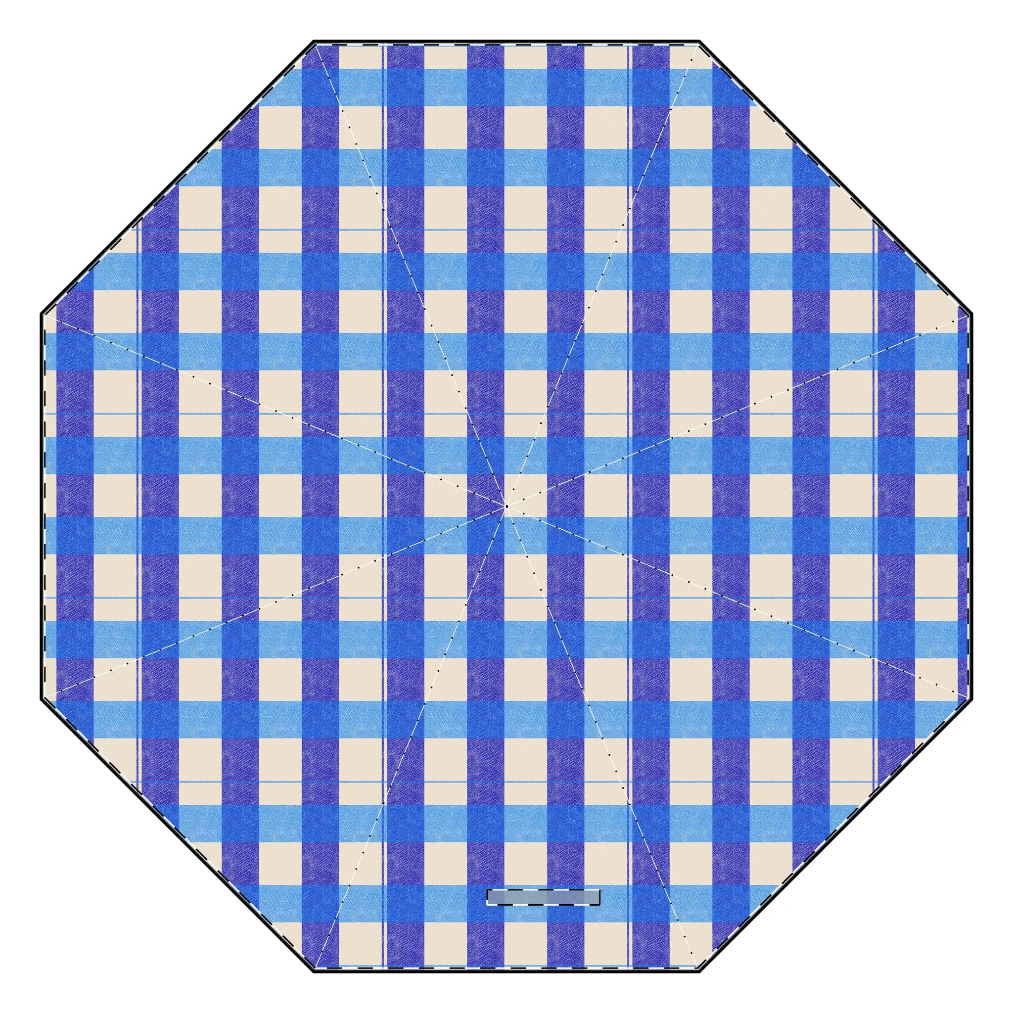 Blue Checkered Umbrella – Compact & Stylish Rain Gear