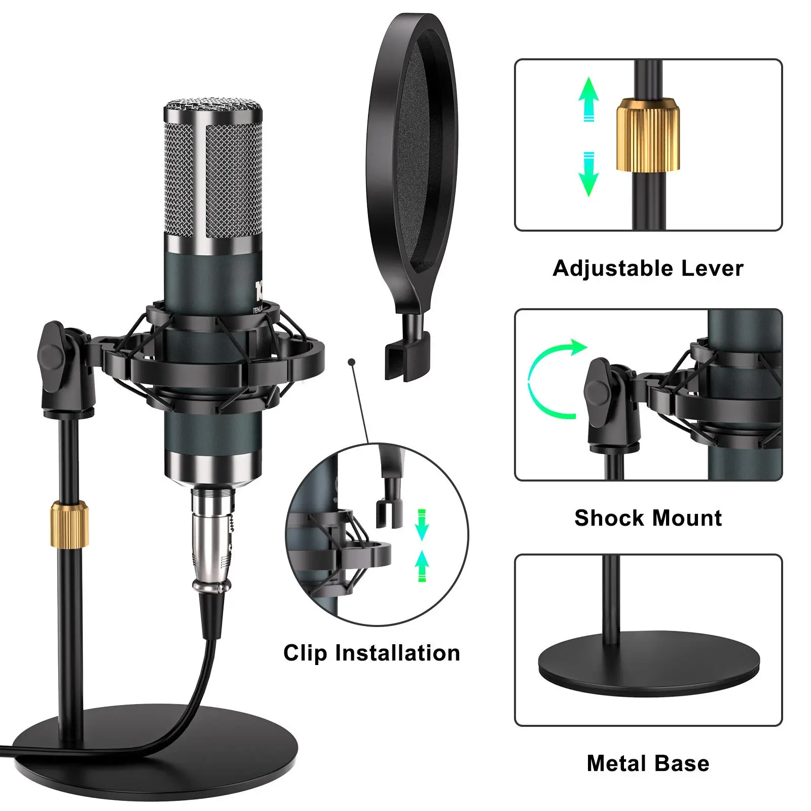 Tenlamp G10-P15 Mixer Sound Card Kit, Custom Sound Effects, with