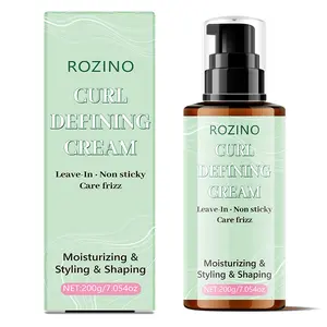 【Ten pack】ROZINO Curl Defining Cream - Leave-In Non-Sticky Moisturizing & Styling for Defined Curls - Suitable for All Hair Types - 200g