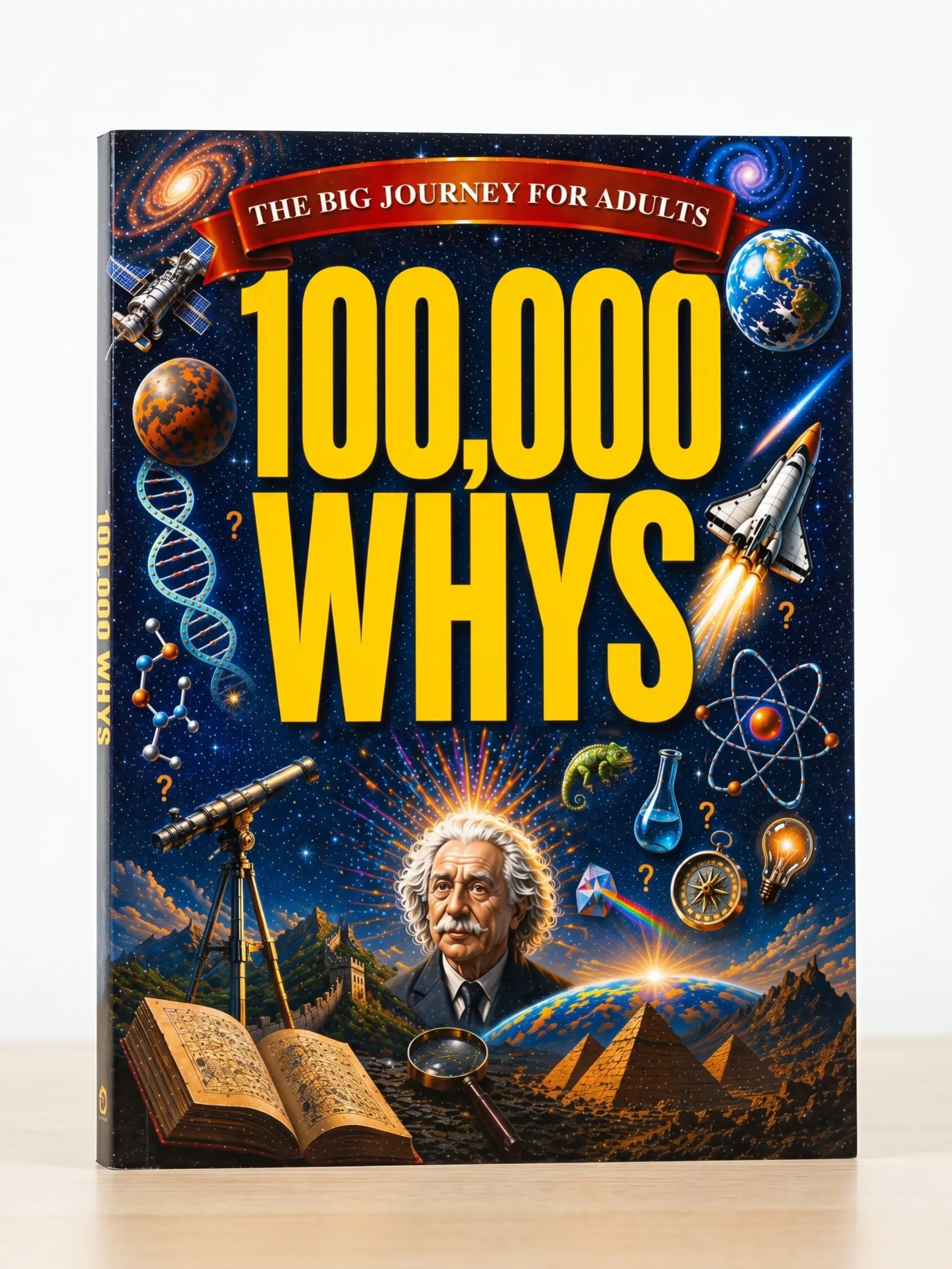 100,000 Whys English Science History Encyclopedia Paperback Book - 203 Pages, 100+ Structured Sections, 2,000+ Fascinating Facts, 450+ Deep-Dive Insights, Builds Real-World Curiosity, Single Copy, Flexible Reading Adults' Reference Book