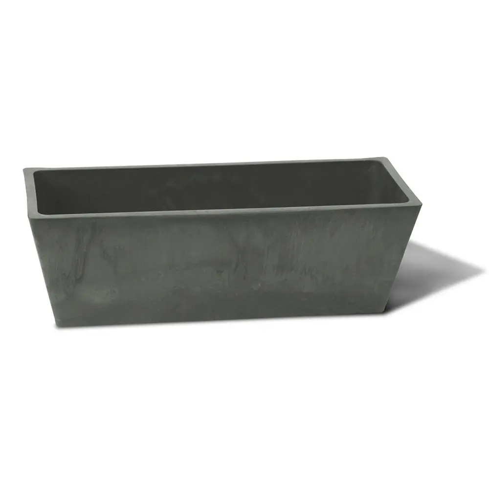 Algreen 19650 Light Charcoal Valencia Rectangle Windowsill Planter, 7 x 7.5 x 20 in.
