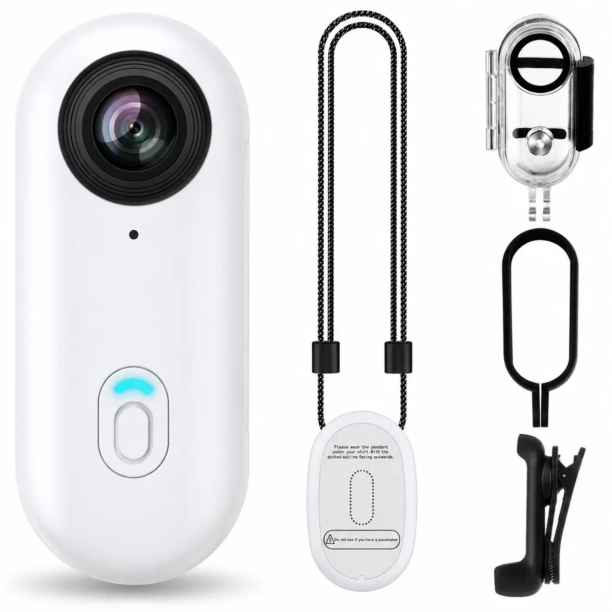 Action Camera 4K Mini WIFI Thumb POV Portable Body Cam Wearable Video Recorder with IPX7 Waterproof Underwater Camcorder, Helmet Mount, Magnetic Sport DV for Bike Cycling, Pet