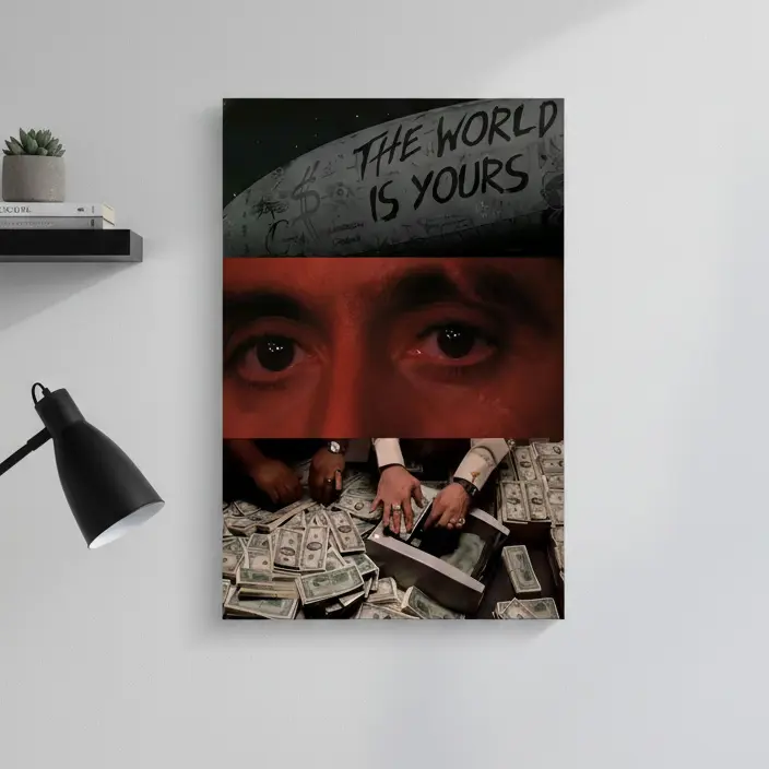 Scarface Canvas Print Poster Tony Montana  Classic Gangster Movie Art Mural Decoration Unique Creative Wall Art Decoration game poster, collectible gift, movie lover poster, player poster, suitable for bedroomliving room, Perfect Gift
