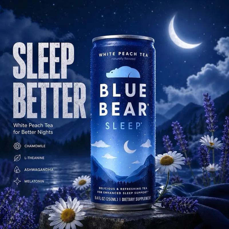 Blue Bear Sleep - White Peach Tea Functional Sleep Drink