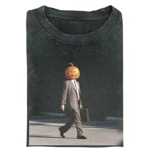 [Sale Up To 50%] Comfort Color Dwight Pumpkin Head Shirt, Funny The Office Halloween Graphic Tee, Retro TV Show Fan Shirt, Vintage Costume Party Top, Gift for Men, Gift for Women, Crew Neck T-shirt, Trending T-shirt