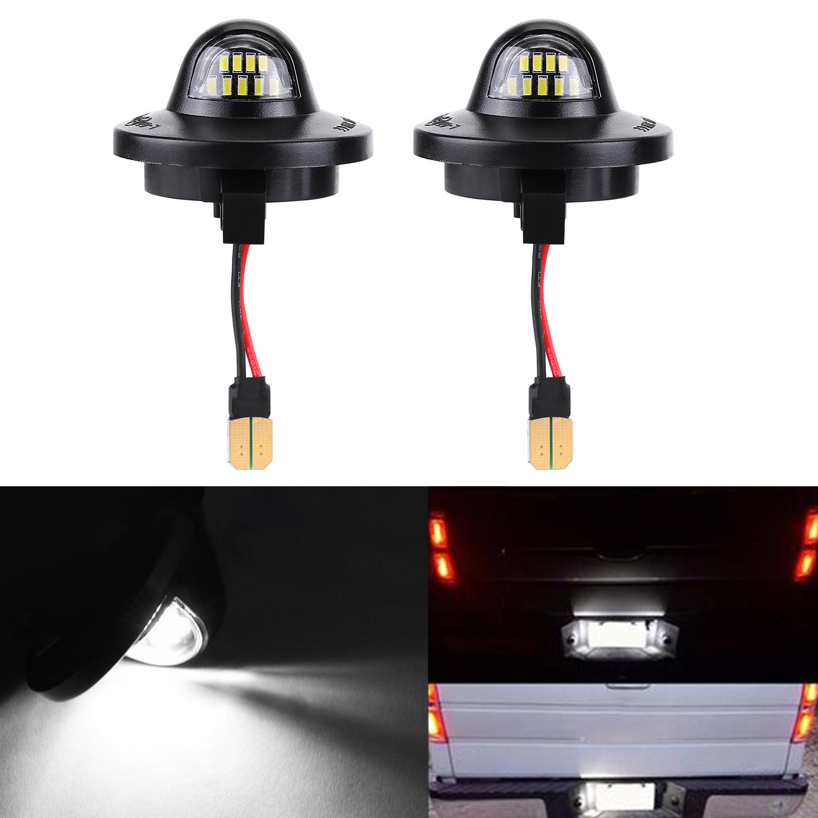2-Pack LED License Plate Lights for Ford F150 F250 F350 Super Duty Trucks, 9 LED White Lights, Offroad Light Bar, Round LED Lamps 2-Pack LED License Plate Lights for Ford F150 F250 F350 Super Duty Trucks, 9 LED White Lights, Offroad Light Bar, Round LED Lamps