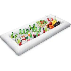 Inflatable Serving Bar, 51.5" x 24.5" BPA-Free Ice Cooler Pool Accessories for Pool Parties, Luau Events, Foldable & Easy to Inflate-Deflate, Swimming Pool Accessories