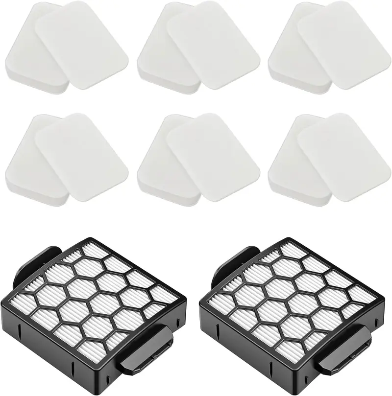 ZU60 Filter Replacement Kit for Shark Navigator Zero-M Self-Cleaning Brushroll Pet Pro Upright Vacuum ZU60 ZU62 ZU62C NV150 NV151 NV255, Replaces Parts # 1238FT60 (2 Filter + 6  + 6 Felt)