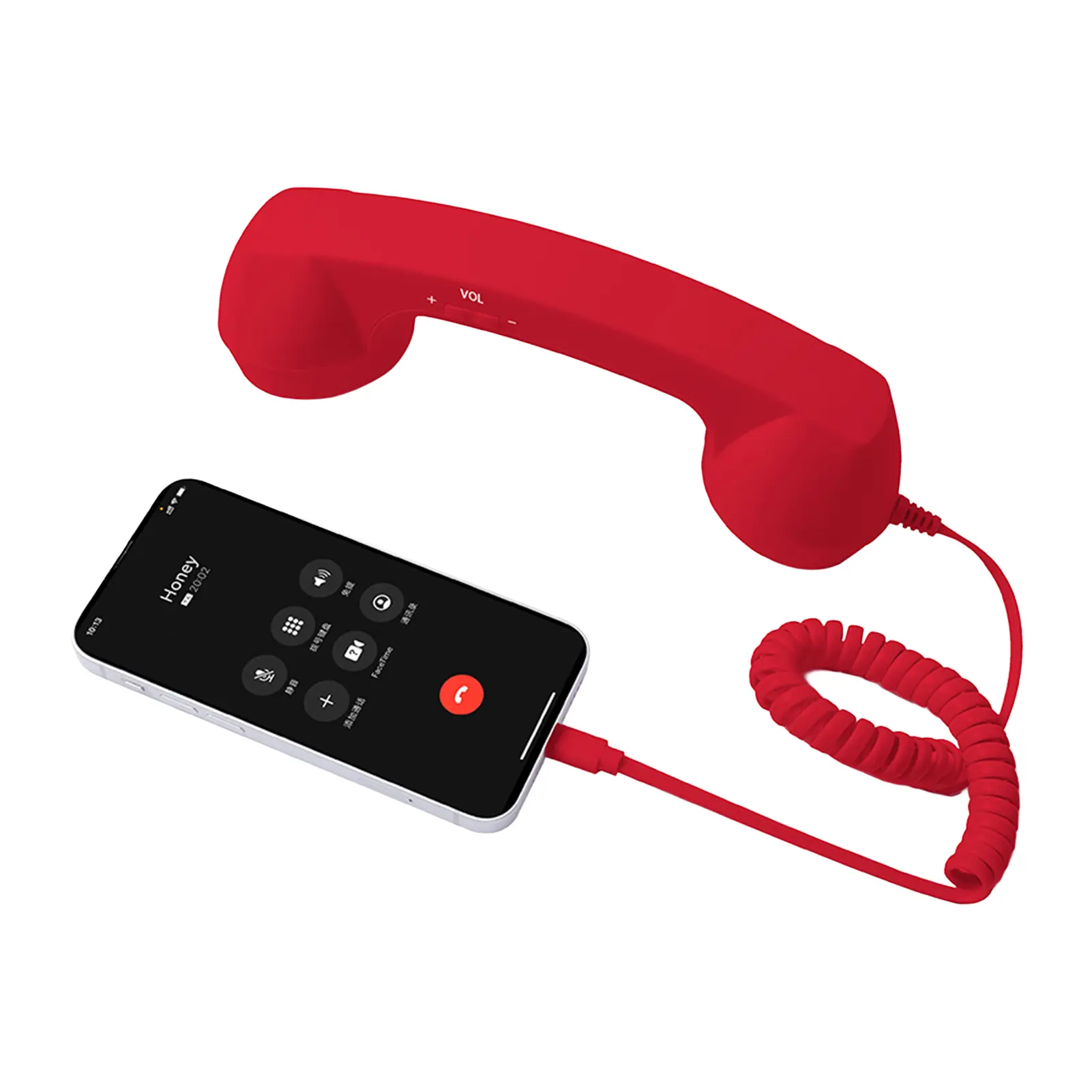 Retro Type-C Wired Handset for Android Phones with Built-In Microphone & Clear Calls Comfortable Ergonomic Design for Daily Use mini head oh ones