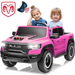 First Ride On 24V Licensed RAM 1500 RHO Kids Ride On Truck – Remote Control, Bluetooth, LED Lights | Perfect Christmas Gift for Big Kids | Black Friday Deal