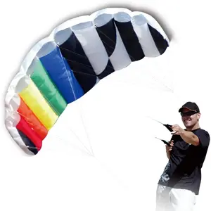 Hengda Kite 1.4 M Intro Foil design Rainbow Kites Soft Stunt Sport Parafoil Kite 55-inch with Flying Tool Set by Hengda kite7