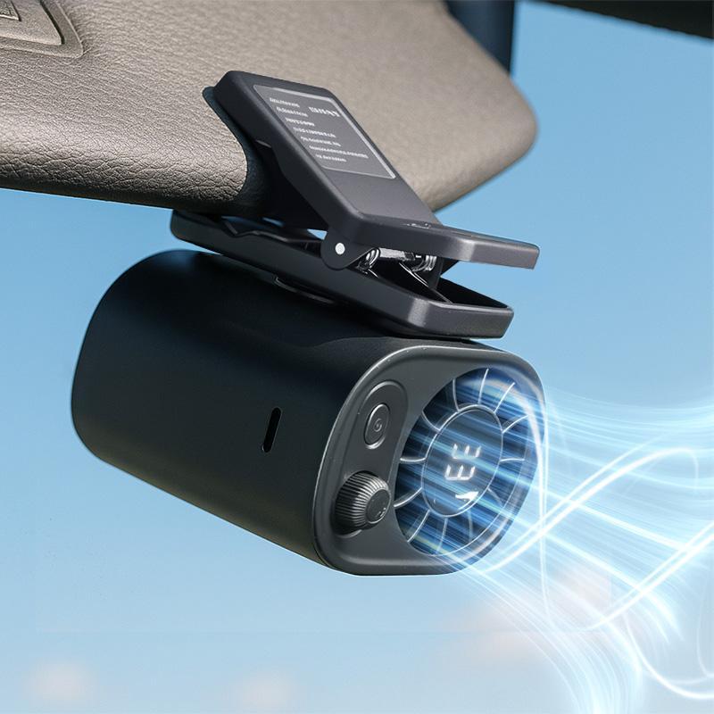 【Summer Survivals】JOYTUTUS 2026 Semiconductor Cooling Car Clip On Fan - 360° Rotation, 100 Speeds Adjustable, LED Display, USB Rechargeable, Wide Clamp, 20Hr 3000mAh Battery, Car Accessories Car Fan Car Seat Fan High Velocity Fan Dealsforyoudays