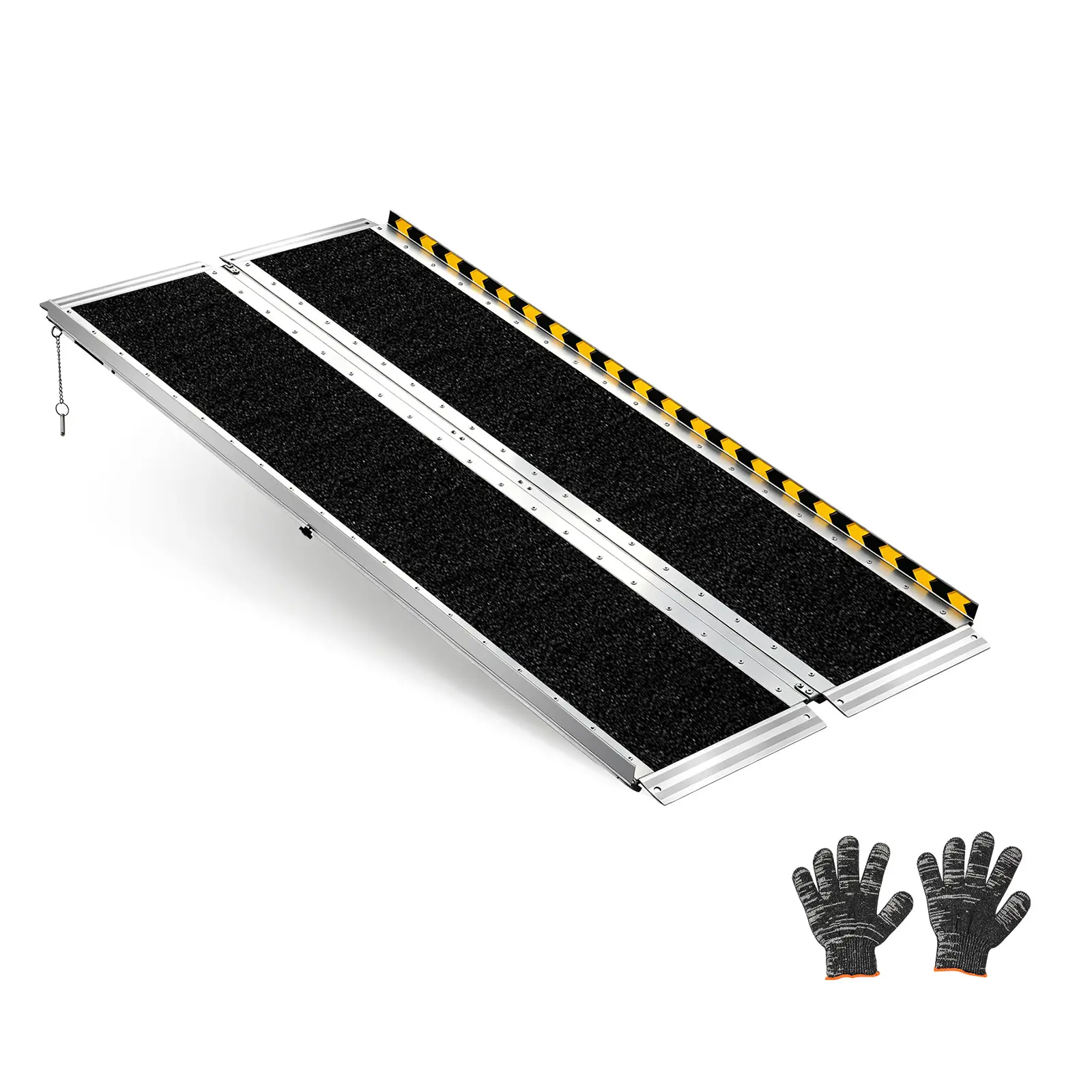 【summerfinds】VEVOR Portable Wheelchair Ramp, 5FT, Non-Slip Aluminum Folding Handicap Ramp for Wheelchair, 800 lbs Capacity, Door Threshold Ramps for Home Steps, Stairs, Entry, Threshold, Doorways, Scooter, Curbs