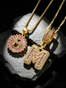 Elegant Initial Pendant Necklace Set, Letters Necklace, Lightweight Luxury Layered Necklaces, 14k Adjustable Chain, Perfect Gift for Women