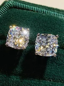 1 Pair Fashion Rhinestone Decorated Stud Earrings, Fashion Jewelry for Party, Daily Clothing Decor, Trendy All-match & Exquisite Jewelry for Birthday Gift, High Quality Earrings