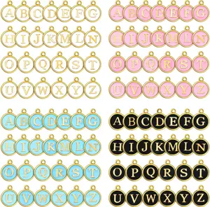 104PCS Alphabet Letters A-Z - Initials Pendant Charms for Jewelry Making, DIY Necklace, Bracelet, Keychain - Perfect for Jewelry Making Charms, Keychains,Bracelet Charms, Decorative Accents