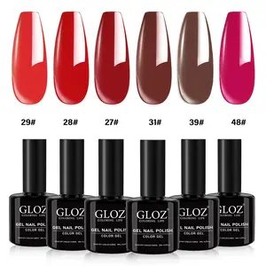 6 Pcs GLOZ Gel Nail Polish Kit | Soak Off UV/LED Gel | Long Lasting & High Shine | Professional Home Salon Nail Art Gift