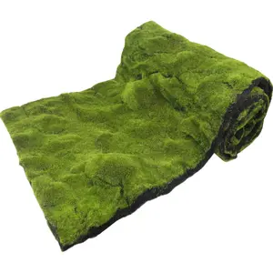 Fake Moss Rug Table Runner Green Moss Roll for Fairy Gardens Grass Wedding Woodland Table Decor Artificial Moss for Indoor Plants Crafts 20" x 79" (50 x 200cm) Green Moss for Decorating Wall