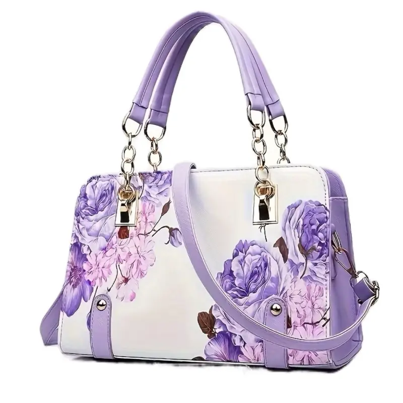 Beautiful Body Crossover Hand Bag Purple Red and Green Versatile Design for Various Occasions Stylish Choice for Your Collection