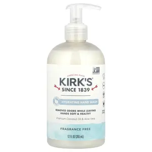Kirk's Hydrating Hand Wash, Fragrance Free, 12 fl oz (355 ml)