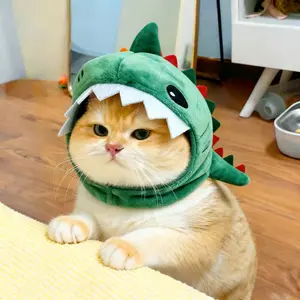 Cat Dinosaur Headgear Cute Costume Headgear Pet Funny Cartoon Dinosaur Posing Hat
