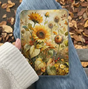 Sunflowers Bookish Kindle Insert Card for Clear Case – Aesthetic Book Lover Decor | Cozy Reading Accessory