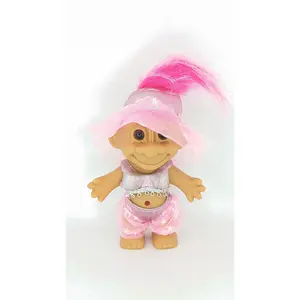 Generic Troll Doll Pink Hair Vintage Retro 5 inch Gift