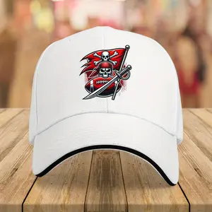 Tampa Bay Pirates Baseball Cap - Lightweight Breathable Unisex Sport Hat with Skull & Swords Graphic, Geometric Pattern for Fishing, Golf, Outdoor Activities - 100% Polyester Casual Sun Hat, Golf Accessories, Bold Graphic, Comfortable Fit, Golf Players
